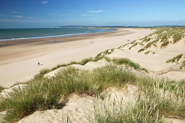 Sand dunes and beach, Camber Sands, Camber, near Rye, East Sussex, England, United Kingdom