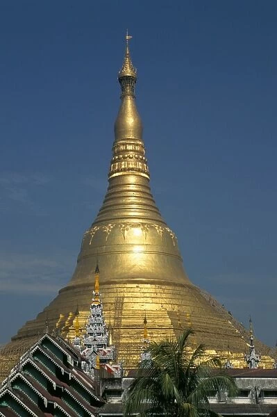 Shwedagon Pagoda from the south, Yangon (Rangoon), Myanmar (Burma), Asia