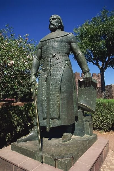 Statue of Sancho I at the Castel dos Mouros at Silves in the Algarve