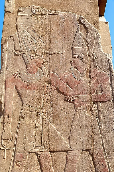 Stone Carvings at Karnak Temple, Luxor, Thebes, UNESCO World Heritage Site, Egypt, North Africa, Africa