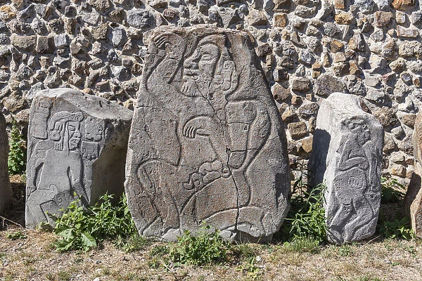 Stone carvings, Monte Alban, UNESCO World Heritage Site, Oaxaca, Mexico, North America