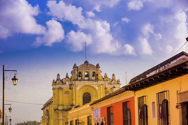 Street view in Antigua, Guatemala, Central America