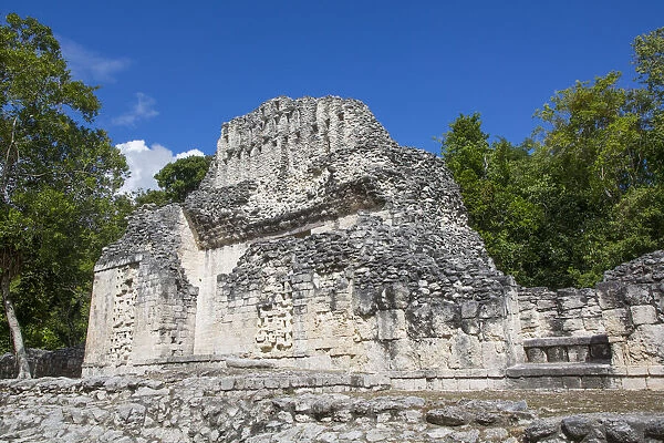Structure VI, Mayan Ruins, Chicanna Archaeological Zone, Campeche State, Mexico, North America