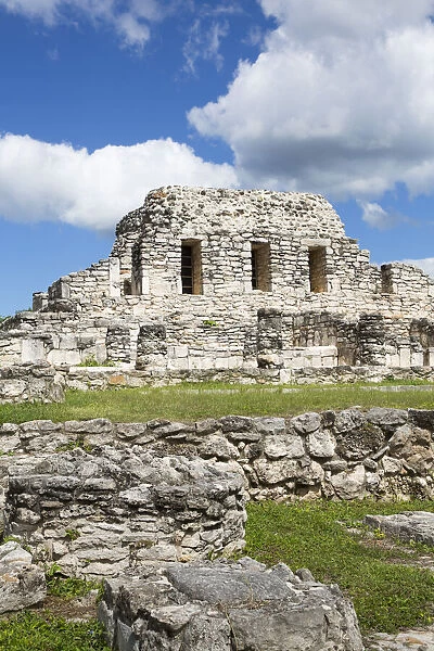 Temple of the Painted Niches, Mayan Ruins, Mayapan Archaeological Zone, Yucatan State, Mexico, North America