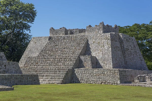Temple of the Southwest, Edzna Archaeological Zone, Campeche State, Mexico, North America