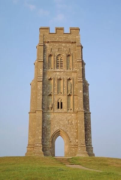 The tower, Glastonbury Tor, Glastonbury, Somerset, England, UK