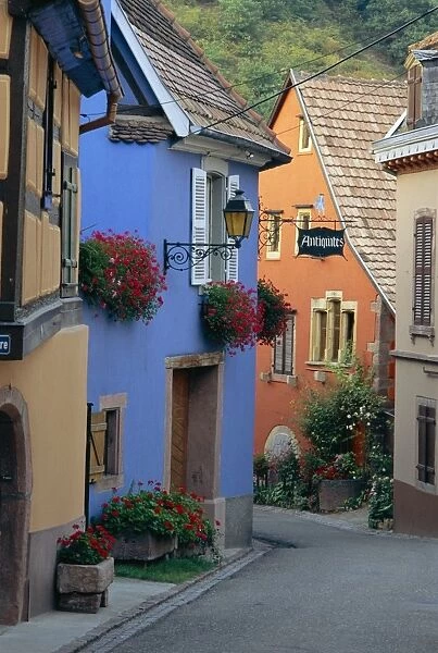 Traditional architecture of Neidermorschwir, Alsace, France