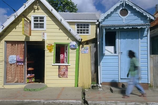 Typical Caribbean houses, St