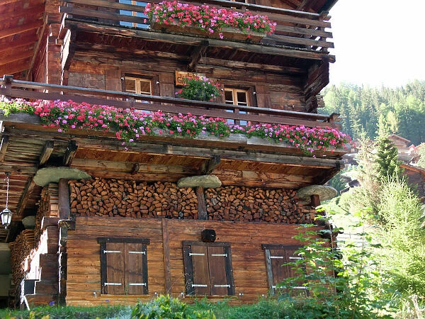 The Walser village of Grimentz, Valais, Swiss Alps, Switzerland, Europe