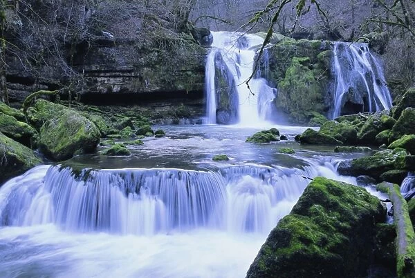 Waterfall, Source de la Loue, Doubs, Franche-Comte, France, Europe
