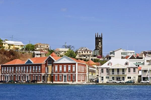 Waterfront of St. Georges, Grenada, Windward Islands, West Indies