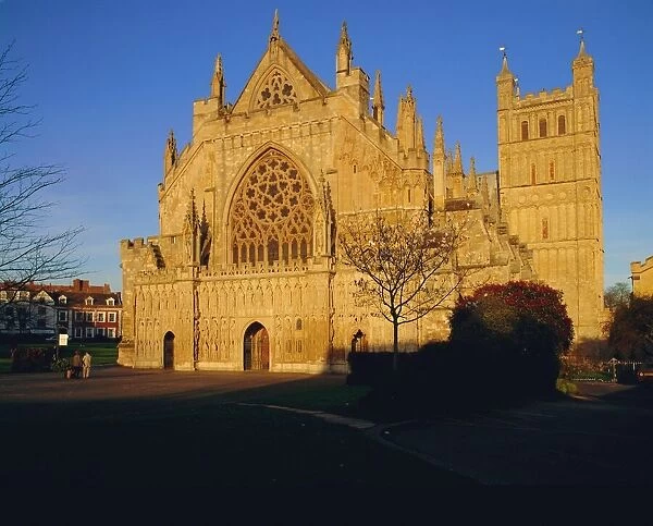 The West Front of Exeter Cathedral, Devon, England, UK, Europe