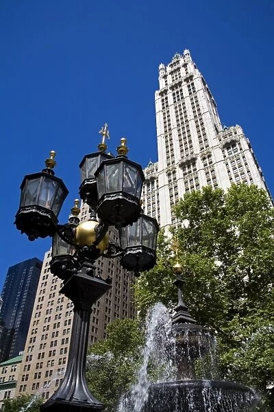 Woolworth Building and Croton Fountain