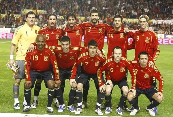 The Spain team that faced England in 2009