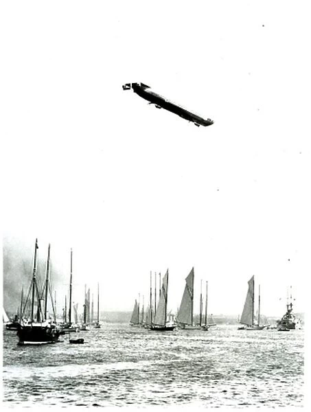 Zeppelin Viktoria Airship over Kiel Harbour 1912
