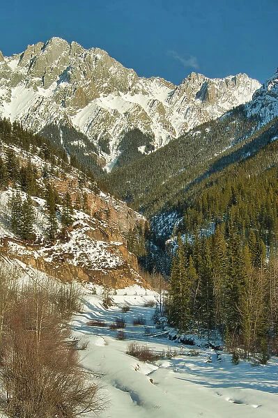 Canadian Rocky Mountains in winter, Kananaskis Country, Alberta, Canada