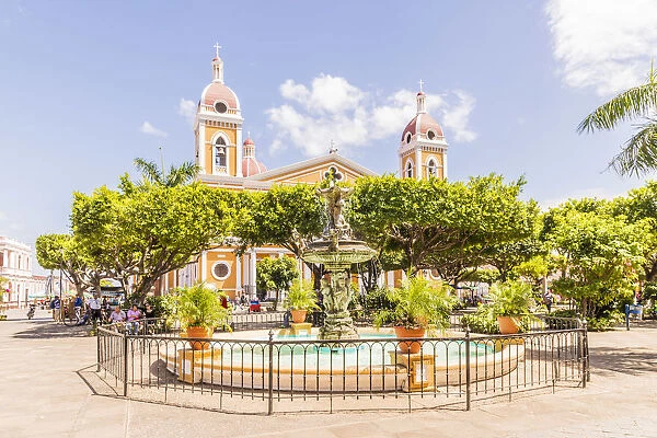 Central Park and the Cathedral of Our Lady of the Assumption, Granada, Nicaragua