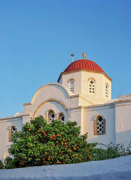 Church at Patmos Chora, Patmos Island, Dodecanese, Greece