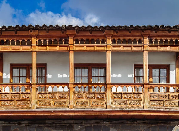 Colonial House with Balcony, Main Square, Cusco, Peru