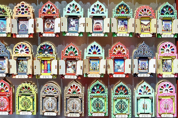 Colorful handicraft souvenirs, Fez, Morocco