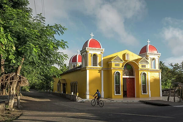 Exterior of Urbaite Church (Islesia Catolica Urbaite), Ometepe Island, Rivas State, Nicaragua, Central America