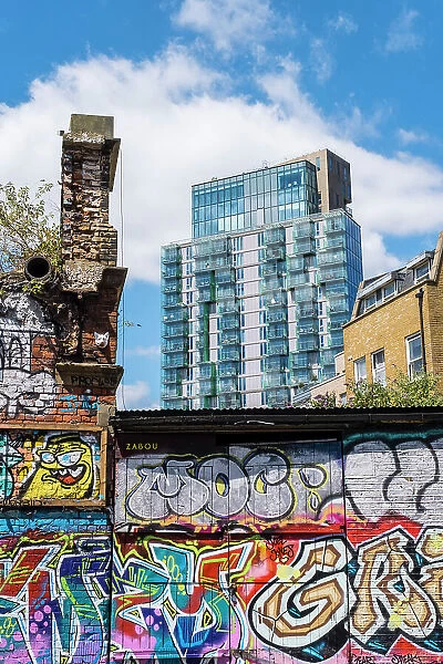 Grafitti near Brick Lane, East End, London, England, UK