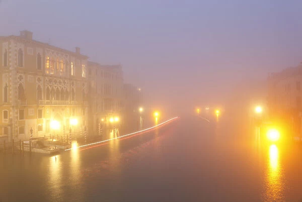 Grand Canal in Morning Fog, Venice, Veneto, Italy