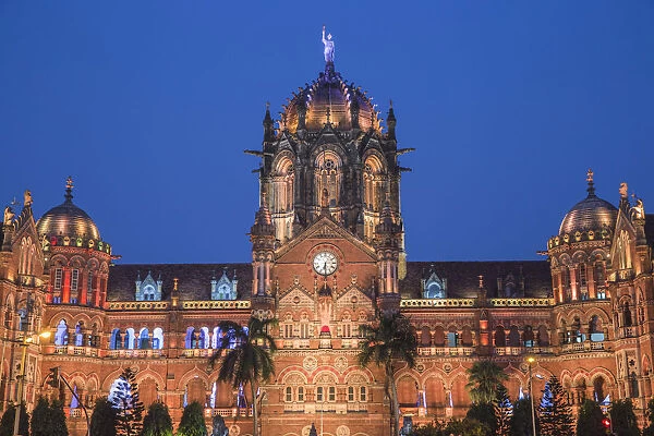 India, Maharashtra, Mumbai, Chhatrapati Shivaji Terminus a historic railway station