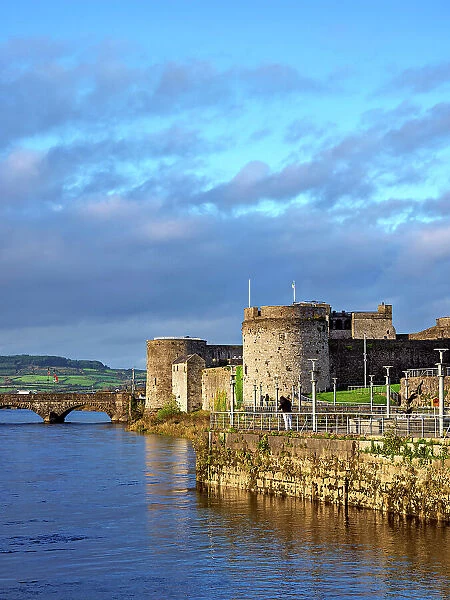 King John's Castle at sunset, Limerick, County Limerick, Ireland