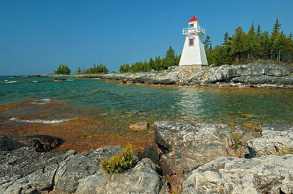 lighthouse on Georgian Bay at South Baymouth on Manitoulin Island (Lake Huron) South Baymouth on Manitoulin Island, Ontario, Canada