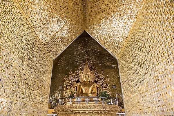 Mandalay, Myanmar. Details of the Kuthodaw pagoda