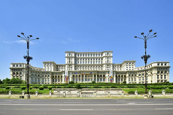 The Palace of the Parliament, in central Bucharest, is the second largest administrative