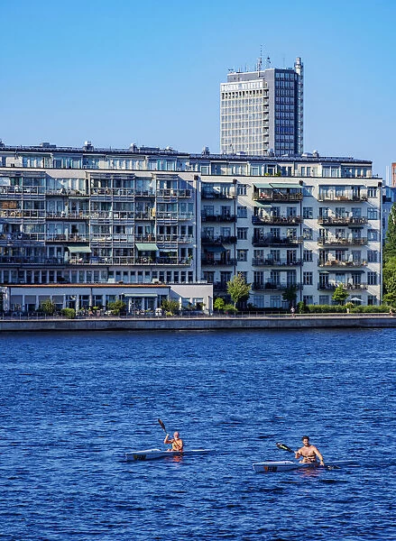 People kayaking in Marieberg, Stockholm, Stockholm County, Sweden