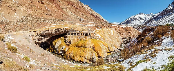 Puente del Inca and abandoned spa hotel, Mendoza, Argentina