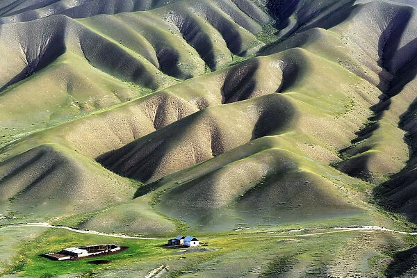 Road to Song Kol lake, Naryn oblast, Kyrgyzstan