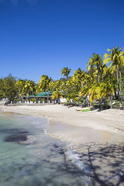 St Vincent and The Grenadines, Bequia, Belmont Walkway, Bequia Plantation Hotel and beach