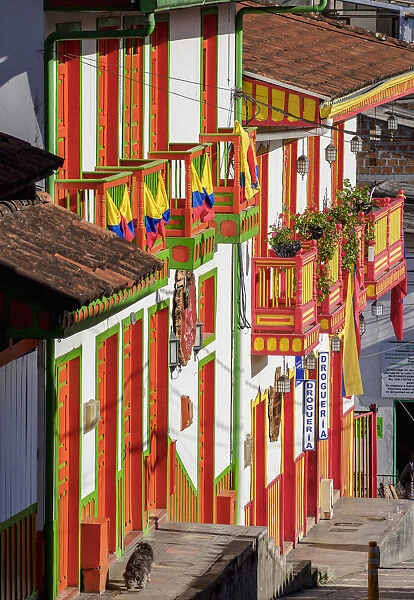 Street of Salento, Quindio Department, Colombia