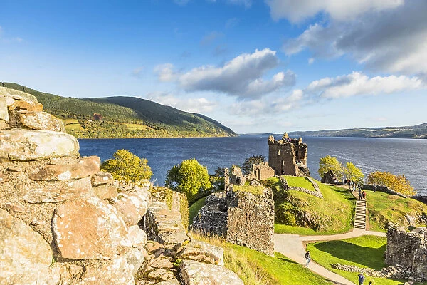 Urquhart Castle on the banks of Loch Ness, Inverness, Scotland, UK