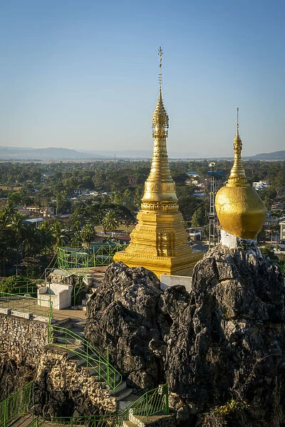 View of Loikaw taken from Taung Kwe Pagoda, Loikaw District, Kayah State, Myanmar