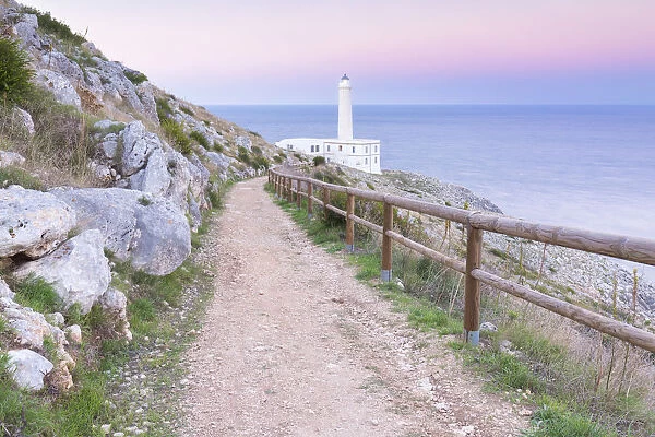 View of the Punta Palascia lighthouse, near Otranto. Province of Lecce, Salento, Apulia