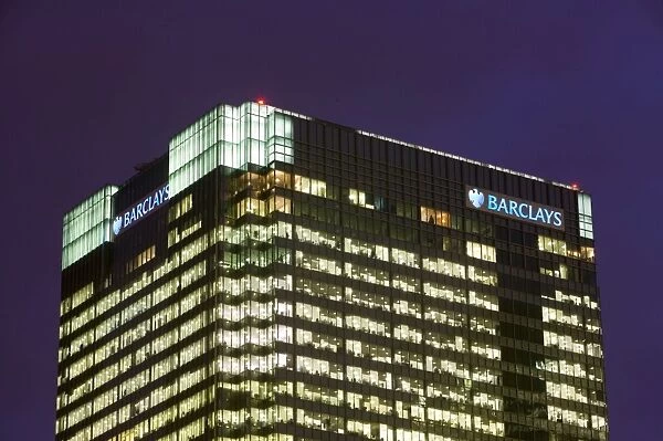 Barclays Bank at Canary Wharf in London UK