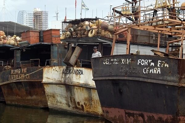 Fishing vessels at port, Natal, Rio Grande do Norte, Brazil