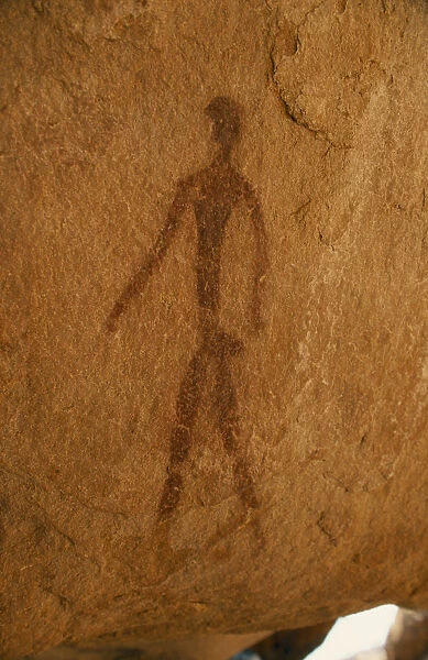 10047767. NAMIBIA Cave painting Brandberg Cave Painting by Bushmen