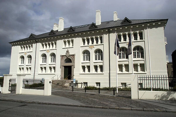 20064651. ICELAND Reykjavik Government House facade