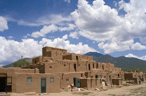 20065172. USA Colorado Taos Pueblo Inhabited historical dwellings