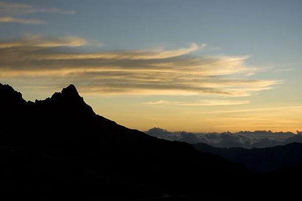 20077335. VENEZUELA Andes Sunrise. View from Pico El Aguila 4118m close to Merida