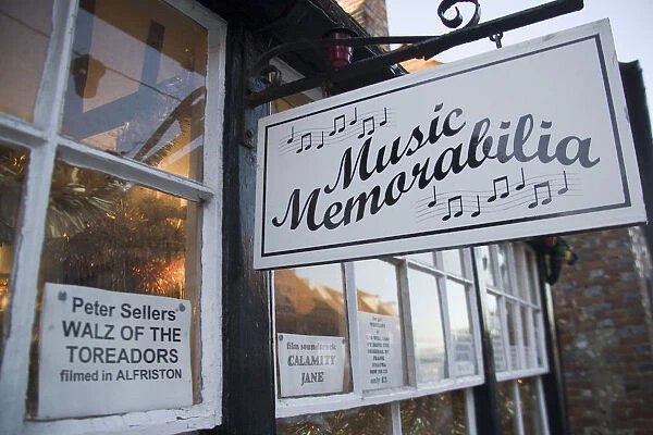 20083643. ENGLAND East Sussex Alfriston Music Memorabilia shop sign