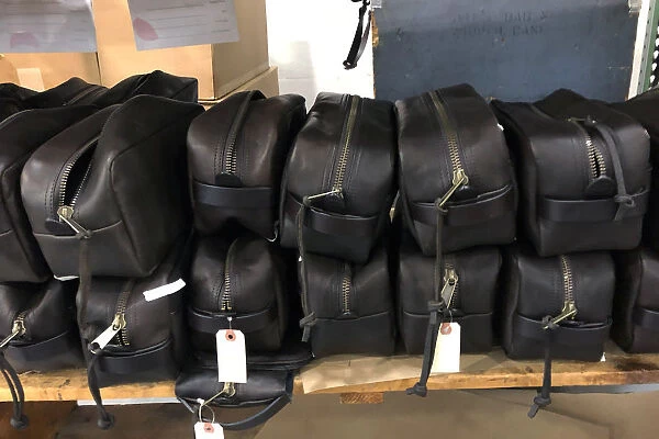 Assembled bags ready for delivery are on display at the Naples Florida factory of