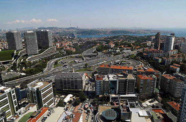 General view of Zincirlikuyu transport hub in Besiktas district is pictured in Istanbul