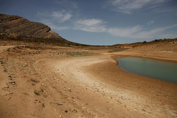 The Guadalteba reservoir is seen during a strong drought in Ardales